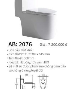 BỒN CẦU 1 KHỐI KOLNI AB2076