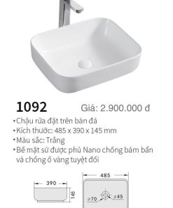 CHẬU LAVABO ĐẶT BÀN KOLNI 1092