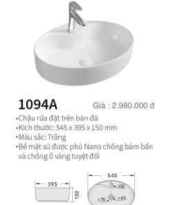 CHẬU LAVABO ĐẶT BÀN KOLNI 1094A