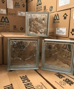 GẠCH KÍNH LẤY SÁNG INDONESIA 19X19X8CM TRẮNG SÓNG