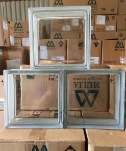 GẠCH KÍNH LẤY SÁNG INDONESIA 19X19X8CM TRẮNG TRƠN