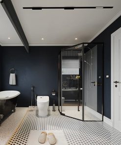 VÁCH KÍNH NHÀ TẮM MÀU ĐEN FENDI FMV-1X3B (1000x1000x2000mm)