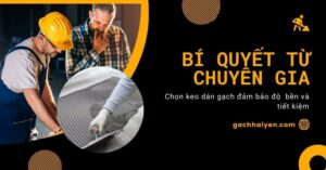 Chọn keo dán gạch đảm bảo dộ bền và tiết kiệm