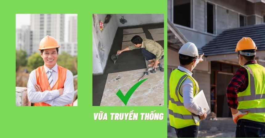 so sánh keo dán gạch và vữa truyền thống