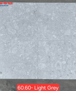 Gạch Tezzarro Ấn Độ 60x60 Mã Terrazzo Light Grey