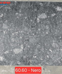 Gạch Tezzarro Ấn Độ 60x60 Mã Terrazzo Nero