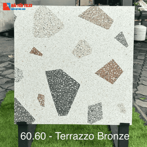Gạch Tezzarro Ấn Độ 60x60 Mã Terrazzo Bronze
