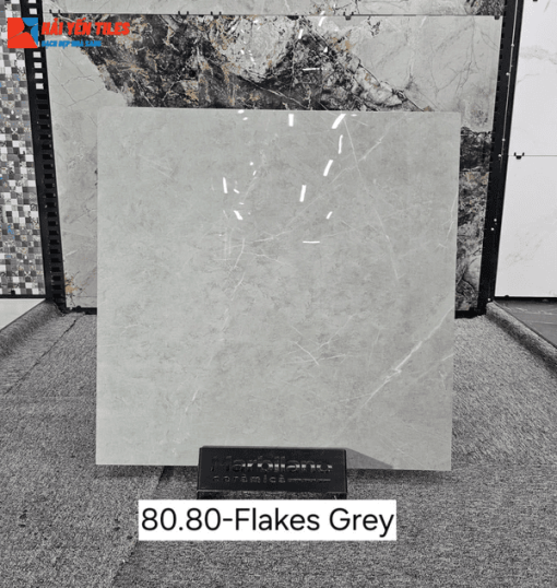 Gạch Ấn Độ 80x80 mã Flakes Grey