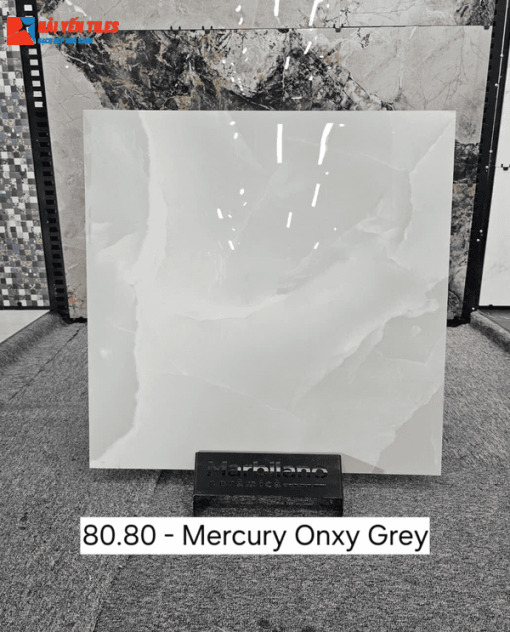 Gạch Ấn Độ 80x80 mã Mercury Onyx Grey