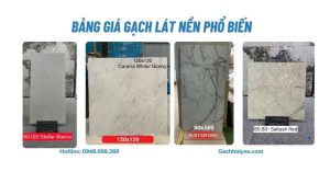 Bảng giá gạch lát nền phổ biến
