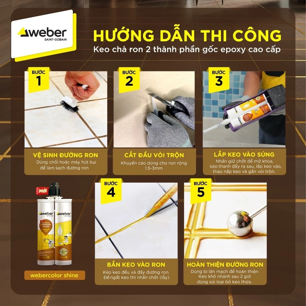 cach thi cong keo cha ron weber
