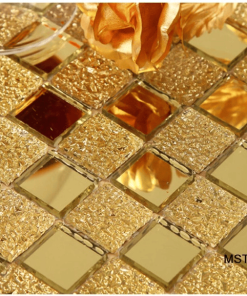 Gạch Mosaic Thủy Tinh Vàng Gương MSTT 001