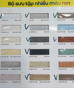 bảng màu keo chít mạch weber