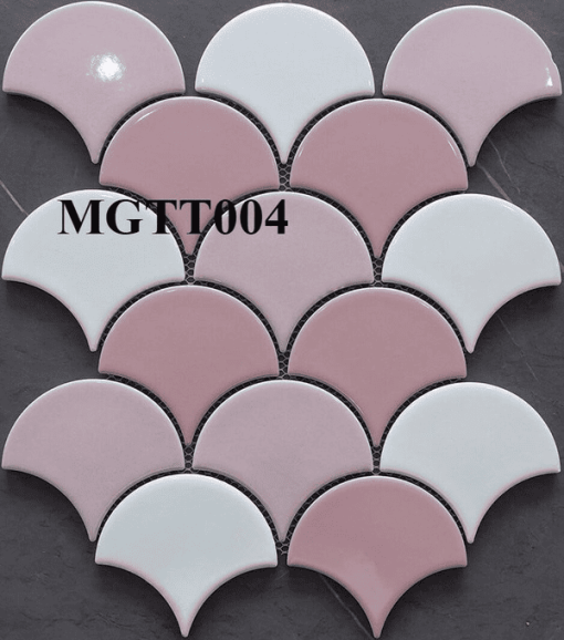 Gạch Mosaic Gốm Vảy Cá Gốm Trơn MGTT004