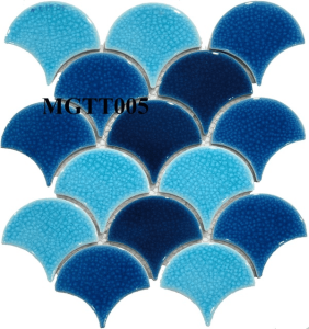 Gạch Mosaic Gốm Vảy Cá Men Rạn MGTT005