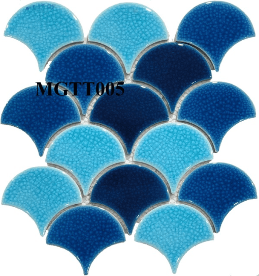 Gạch Mosaic Gốm Vảy Cá Men Rạn MGTT005