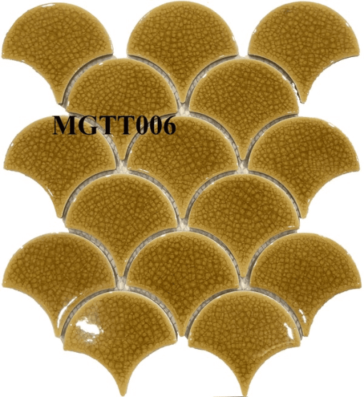 Gạch Mosaic Gốm Vảy Cá Men Rạn MGTT006