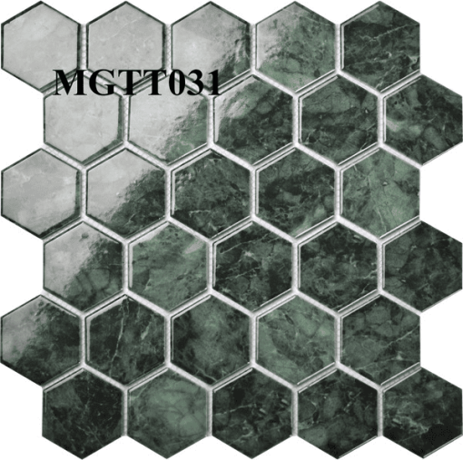 Gạch Mosaic Gốm Sứ Lục Giác Men Bóng MGTT031