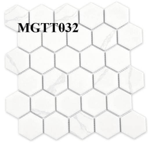 Gạch Mosaic Gốm Sứ Lục Giác Men Bóng MGTT032