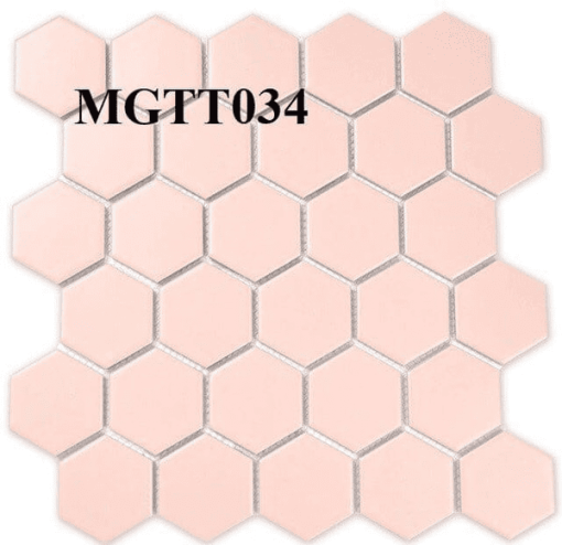Gạch Mosaic Gốm Sứ Lục Giác Men Bóng MGTT034