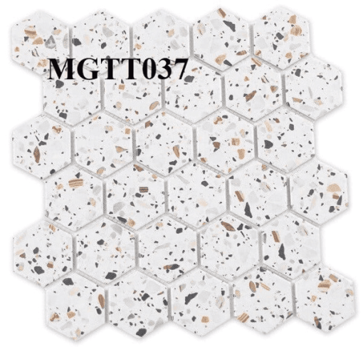 Gạch Mosaic Gốm Sứ Lục Giác Men Bóng MGTT037