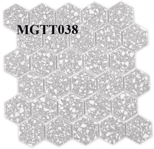 Gạch Mosaic Gốm Sứ Lục Giác Men Bóng MGTT038