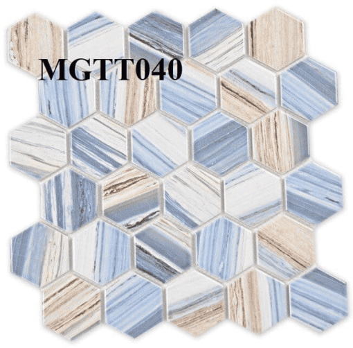 Gạch Mosaic Gốm Sứ Lục Giác Men Bóng MGTT040