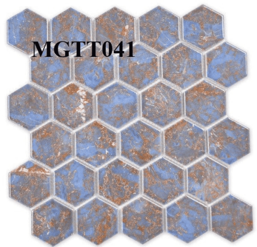 Gạch Mosaic Gốm Sứ Lục Giác Men Bóng MGTT041