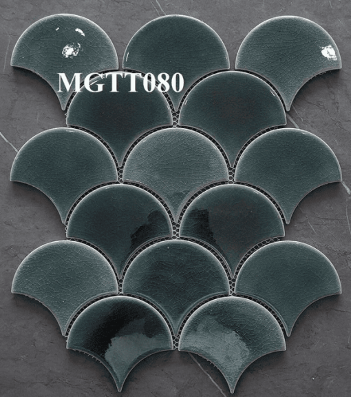 Gạch mosaic gốm vảy cá men rạn MGTT080