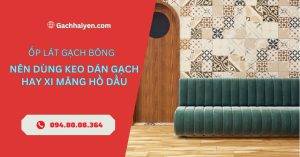 Ốp lát gạch bông: Nên dùng keo dán gạch hay xi măng hồ dầu?