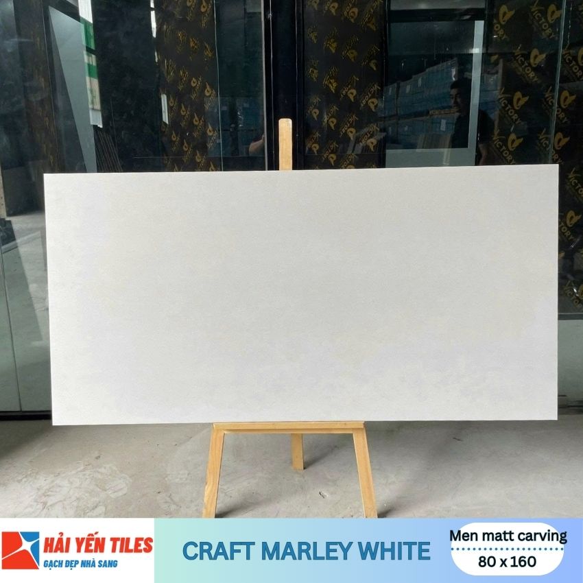 Gạch Ấn Độ 80x160 Craft Marley White