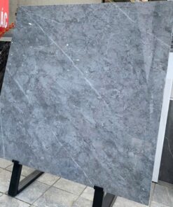 Gạch lát nền Vitto 100x100 mã 6268 vân đá xám đậm men bóng