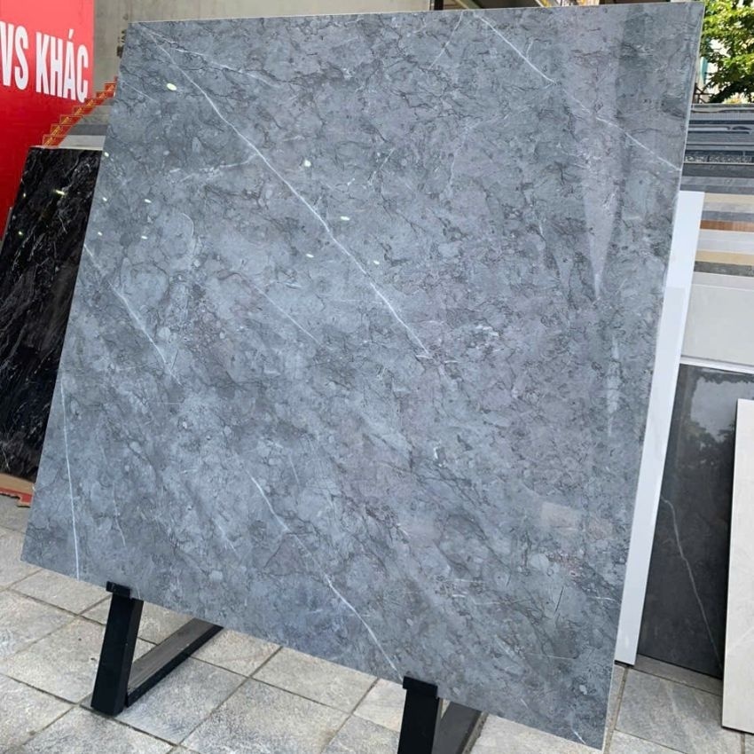 Gạch Vitto 100x100 mã 6268 vân đá men bóng màu ghi xám Gạch Vitto 100x100 mã 6268 vân đá men bóng màu ghi xám