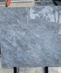 Gạch lát nền Vitto 100x100 mã 6268 vân đá xám đậm men bóng