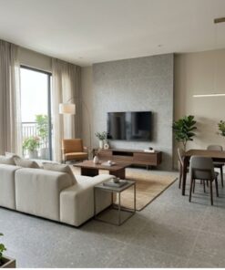 Gạch lát nền Vitto 60x120 matt sần 39105 màu xám xi măng hạt