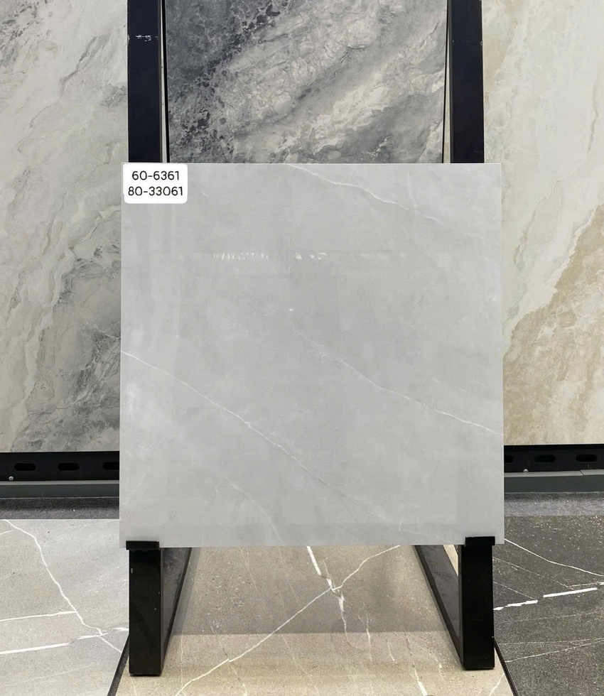 Gạch lát nền Vitto 60x60 80x80 vân đá xám sáng men bóng VT-6361-33061 Gạch lát nền Vitto 60x60 80x80 vân đá xám sáng men bóng VT-6361-33061