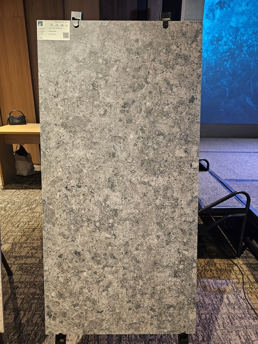 Gạch Mona Lisa Tiles 60x120 CARACTER ANTRACITE vân đá xám men matt Gạch Mona Lisa Tiles 60x120 CARACTER ANTRACITE vân đá xám men matt