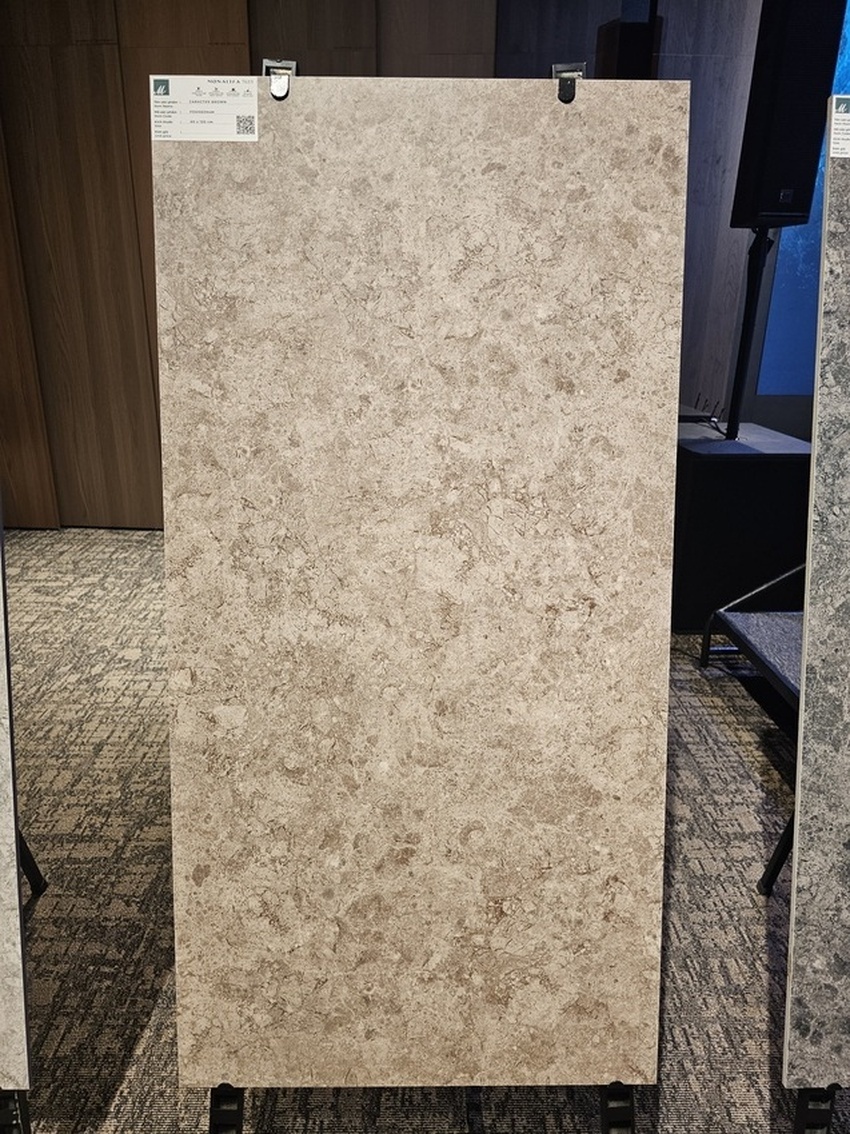 Gạch Mona Lisa Tiles 60x120 CARACTER BROWN men matt vân đá Gạch Mona Lisa Tiles 60x120 CARACTER BROWN màu be nâu vân đá men matt