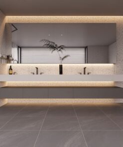 Gạch nhập khẩu Ấn Độ 60x120 siêu mỏng Terrazzo Lite White