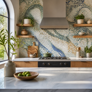 Hình ảnh gạch mosaic trong trang trí nội thất.
