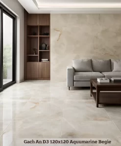 Gạch Ấn Độ 120x120 Aquamarine Begie - Phối cảnh 1