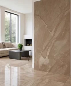 Gạch Ấn Độ 60x120 Breccia Brown - Phối cảnh 1