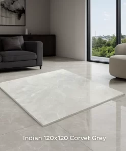 Gạch Ấn Độ 120x120 Corvet Grey - Phối cảnh 1