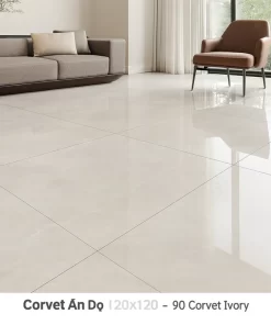 Gạch Ấn Độ 120x120 Corvet Ivory - Phối cảnh 1