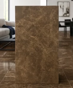 Gạch Ấn Độ 60x120 Emprador Brown - Phối cảnh 1