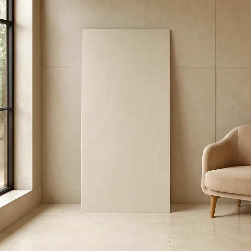 Không gian nội thất sử dụng Gạch Ấn Độ 60x120 Fredrick Crema Ứng dụng thực tế Gạch Ấn Độ 60x120 Fredrick Crema cho không gian hiện đại