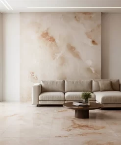 Gạch Ấn Độ 60x120 Onyx Rose Petel - Phối cảnh 1