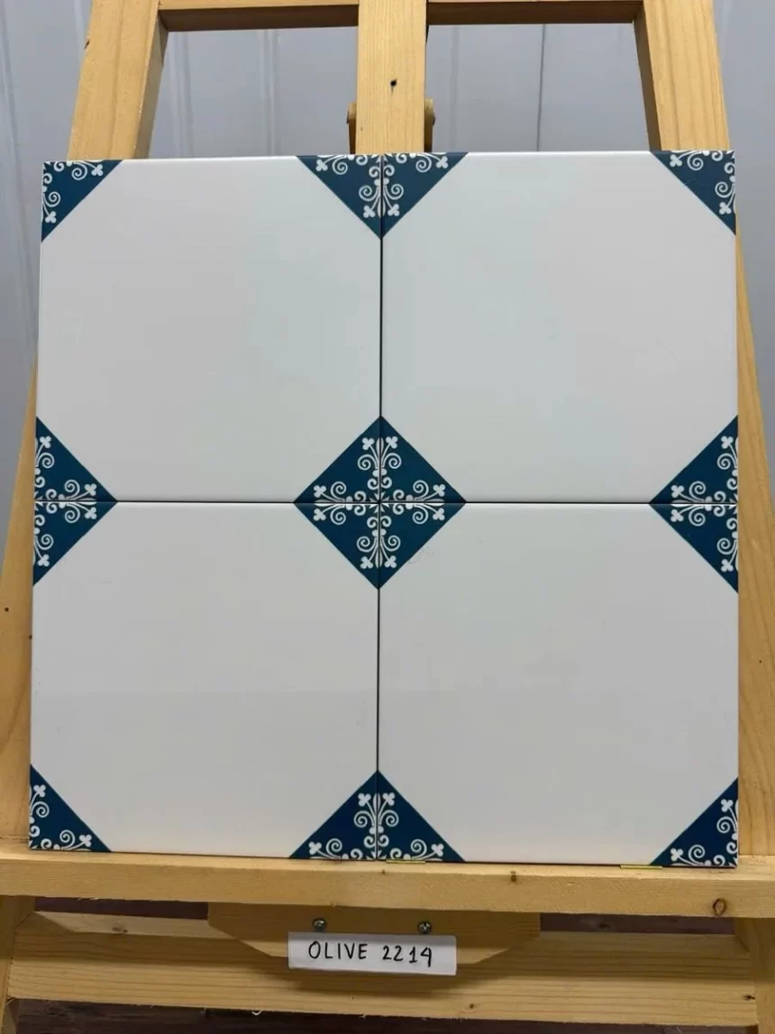 Gạch bông 20x20 hãng Novita OLIVE 2214 Gạch bông Novita OLIVE 2214 20x20 hoạ tiết đa sắc men matt porcelain